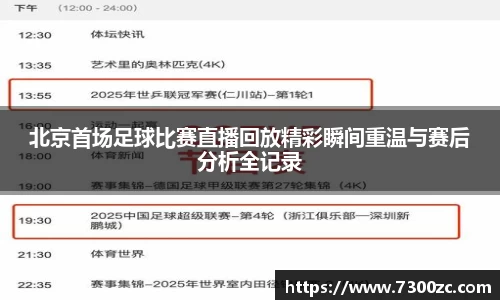 北京首场足球比赛直播回放精彩瞬间重温与赛后分析全记录
